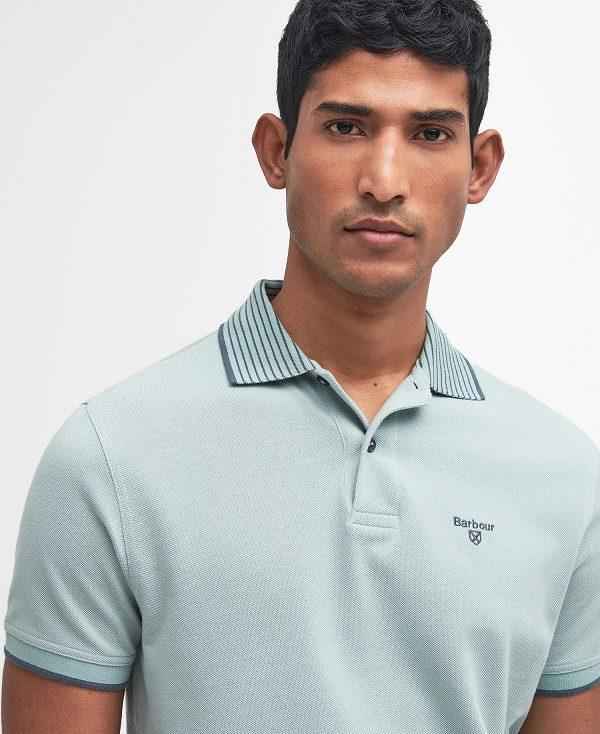 Barbour Denwick Short-sleeved Polo Shirt Blå | BABO88175