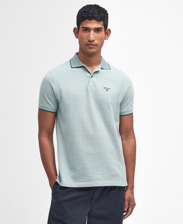 Barbour Denwick Short-sleeved Polo Shirt Blå | BABO88175