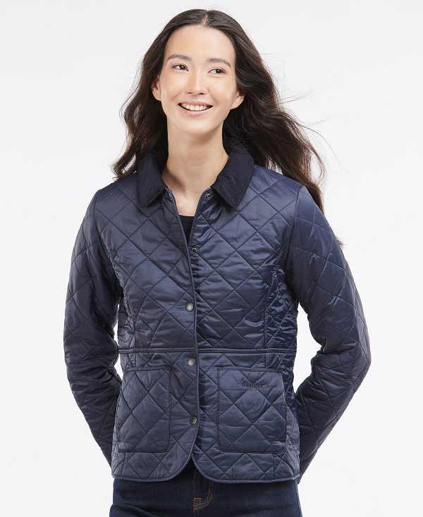 Barbour Deveron Polarquilt Jacket Sort Sort | BABO89367