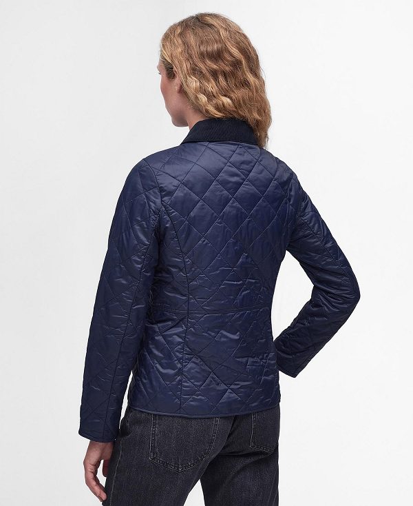 Barbour Deveron Quilted Jacket Mørkeblå Lyserød | BABO89261