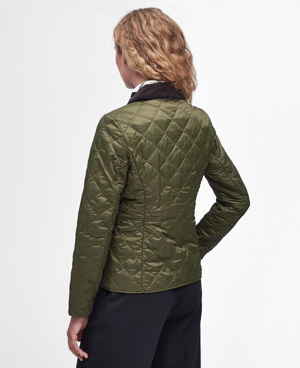 Barbour Deveron Quilted Jacket Olivengrøn Lyserød | BABO89267