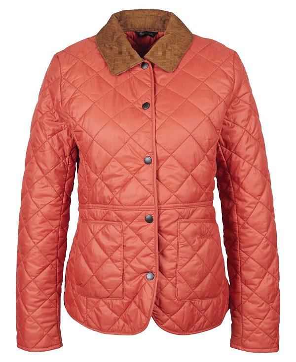 Barbour Deveron Quilted Jacket Rød | BABO89252