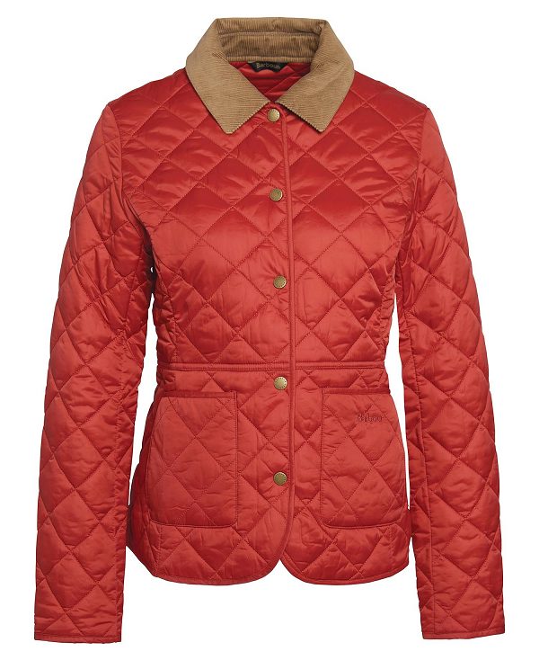 Barbour Deveron Quilted Jacket Rød | BABO89280