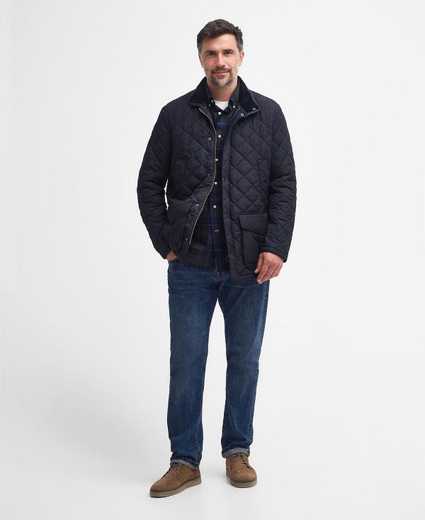 Barbour Devon Quilted Jacket Mørkeblå | BABO87368