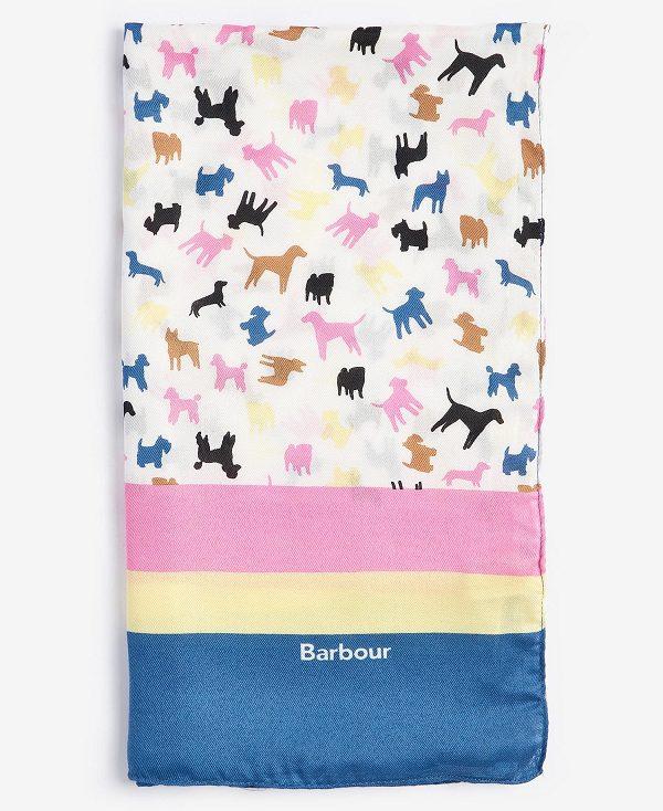 Barbour Dog Print Scarf Flerfarvede | BABO90071