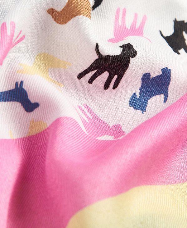 Barbour Dog Print Scarf Flerfarvede | BABO90071