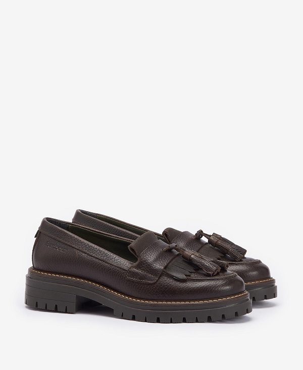 Barbour Dolores Tassel Loafers Mørkebrune | BABO89911