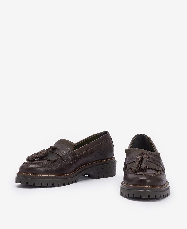 Barbour Dolores Tassel Loafers Mørkebrune | BABO89911