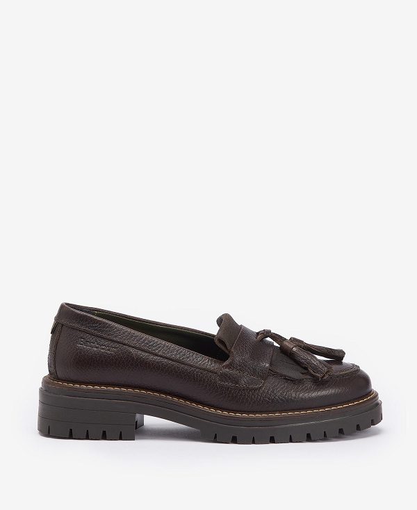 Barbour Dolores Tassel Loafers Mørkebrune | BABO89911