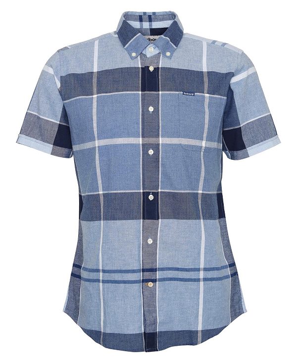 Barbour Doughill Short-sleeved Shirt Blå | BABO87719