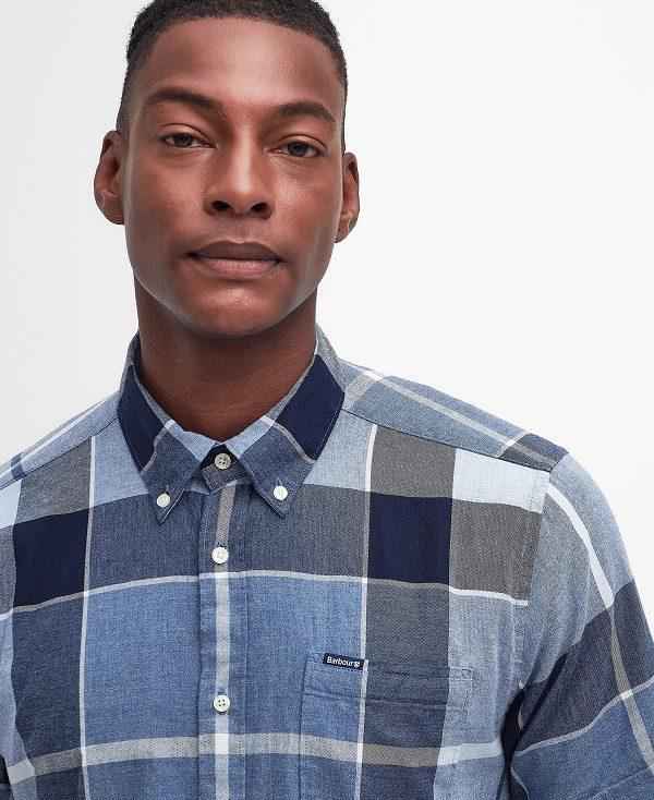 Barbour Doughill Short-sleeved Shirt Blå | BABO87719