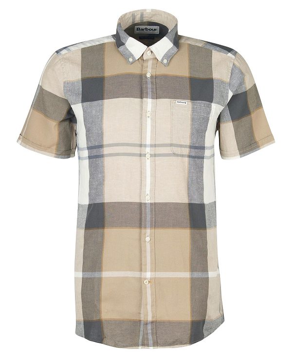 Barbour Douglas Short-sleeved Tailored Shirt Blå | BABO87615