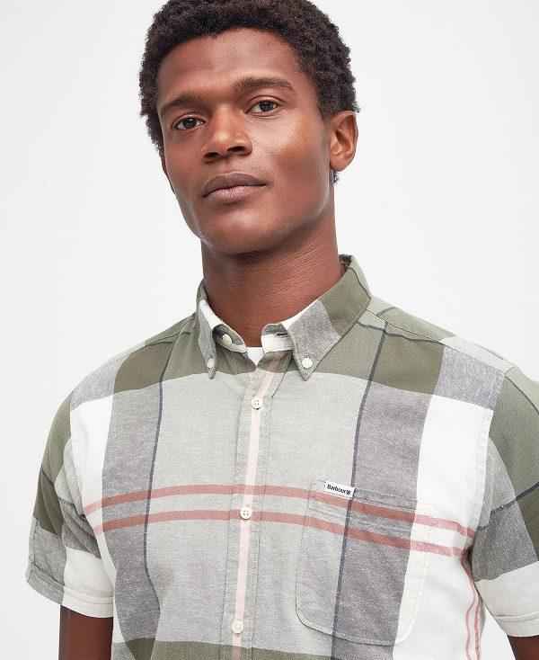 Barbour Douglas Tailored Short-sleeved Shirt Olivengrøn | BABO87749