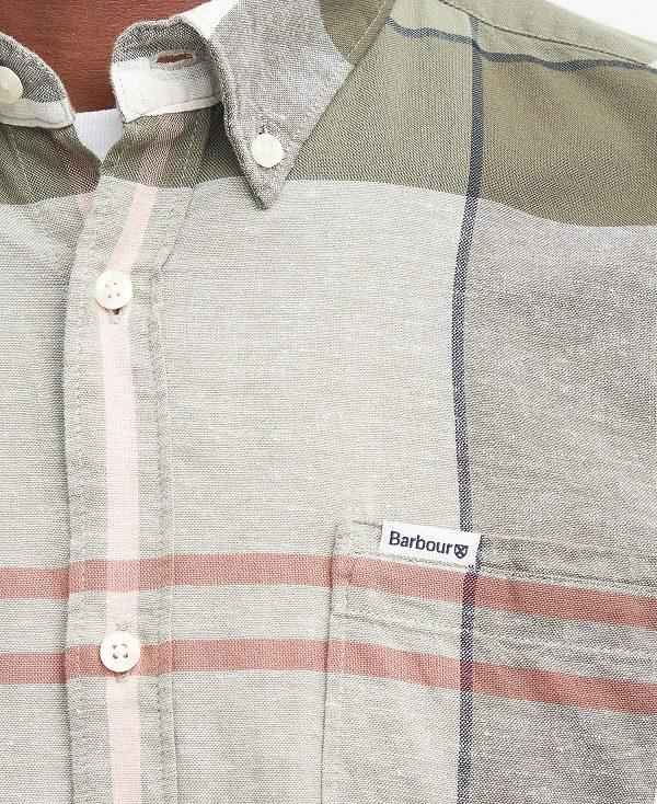 Barbour Douglas Tailored Short-sleeved Shirt Olivengrøn | BABO87749