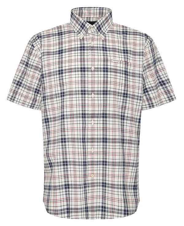 Barbour Drafthill Regular Short-sleeved Shirt Mørkeblå | BABO87730