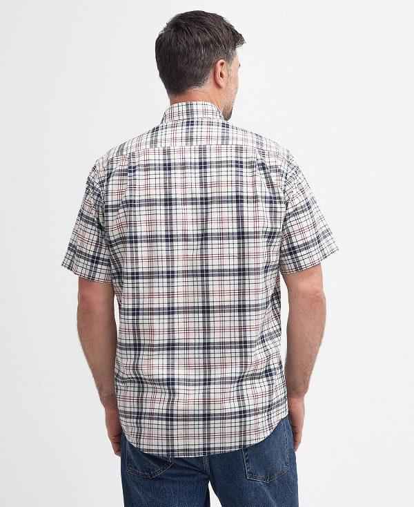 Barbour Drafthill Regular Short-sleeved Shirt Mørkeblå | BABO87730