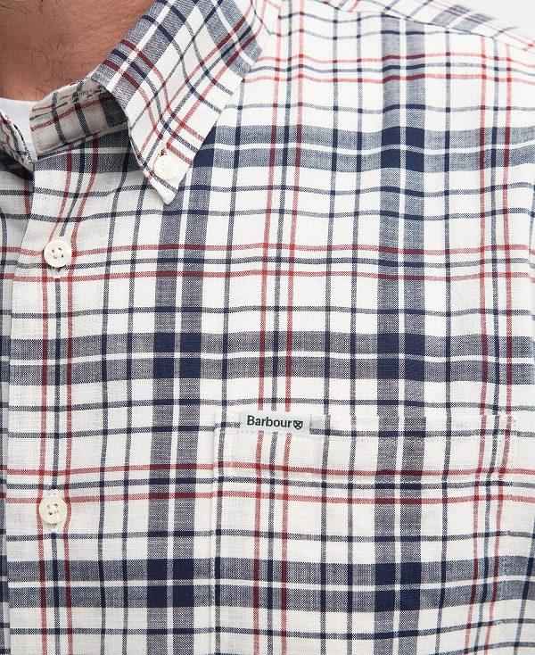 Barbour Drafthill Regular Short-sleeved Shirt Mørkeblå | BABO87730