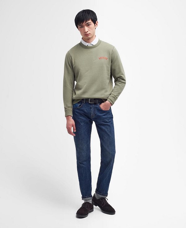 Barbour Dragon Crew-neck Sweatshirt Olivengrøn | BABO88445