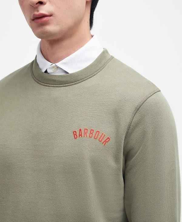 Barbour Dragon Crew-neck Sweatshirt Olivengrøn | BABO88445