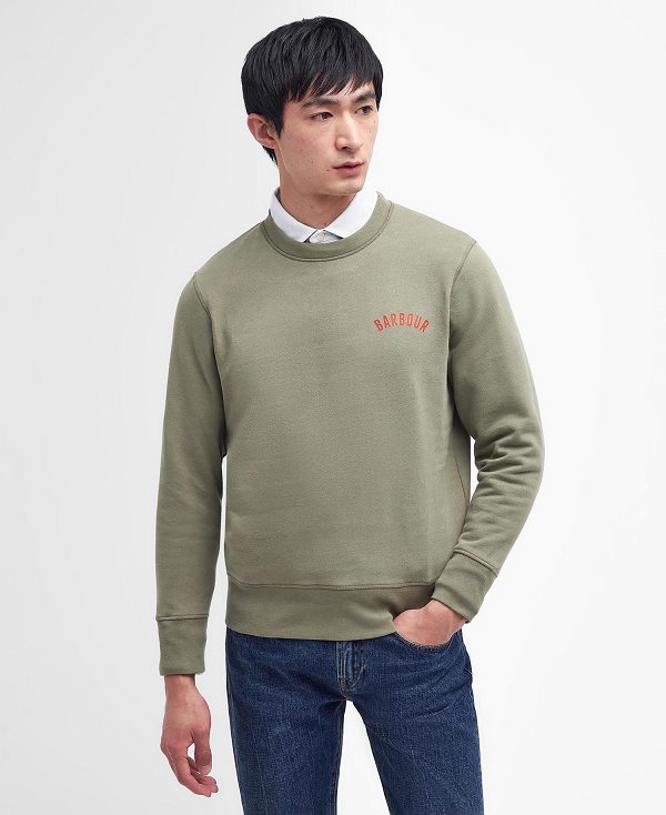 Barbour Dragon Crew-neck Sweatshirt Olivengrøn | BABO88445