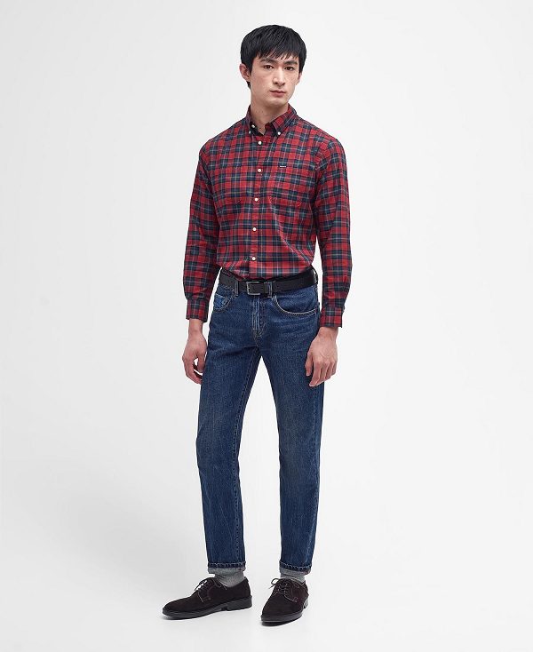 Barbour Dragon Tartan Shirt Rød | BABO87680