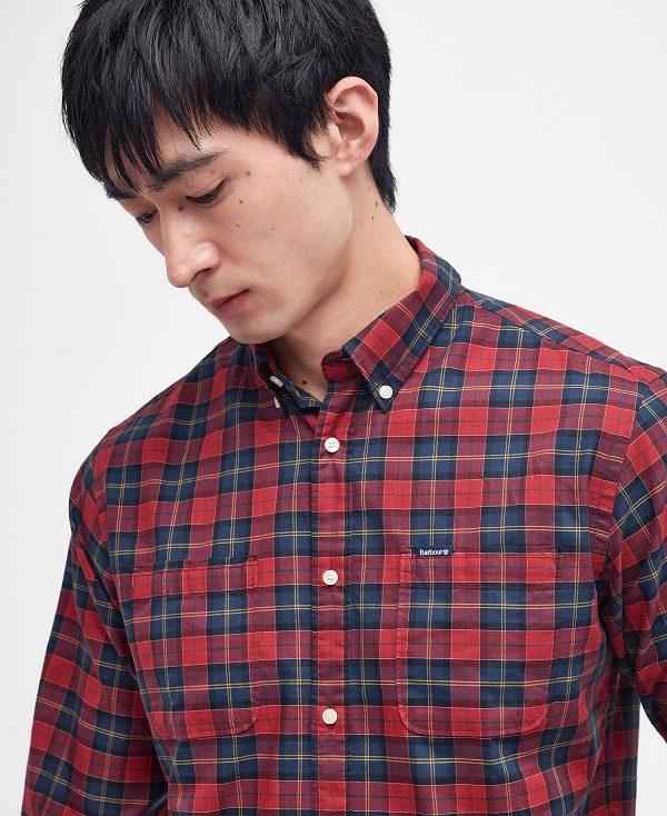 Barbour Dragon Tartan Shirt Rød | BABO87680