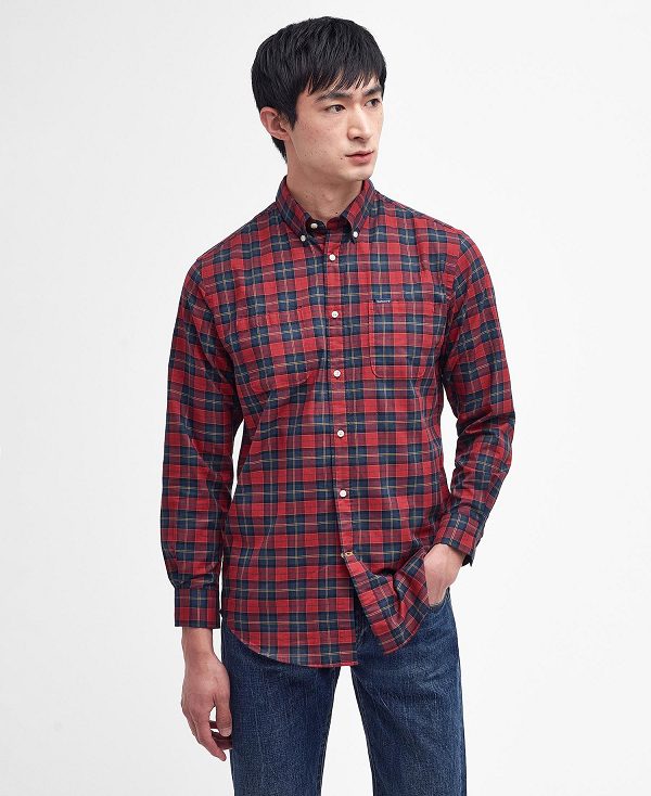 Barbour Dragon Tartan Shirt Rød | BABO87680