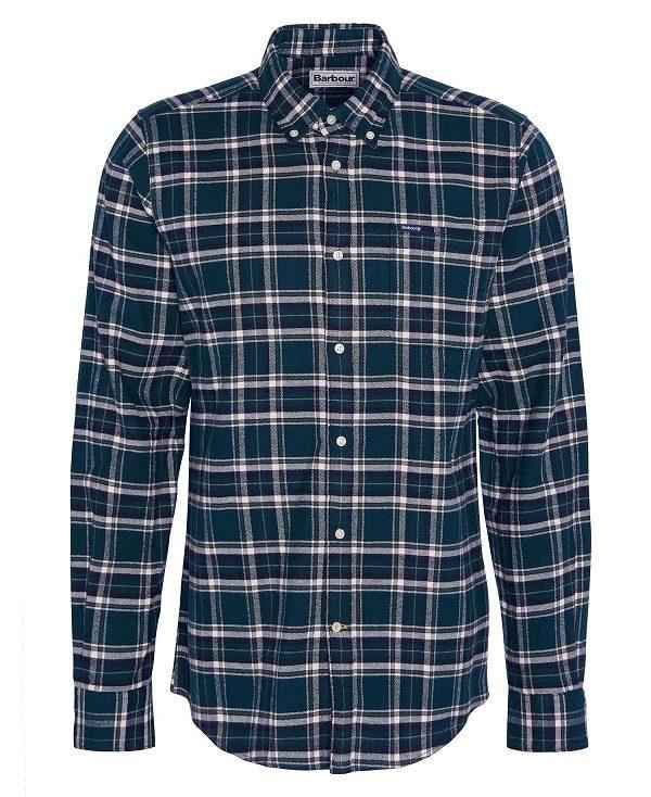 Barbour Drumhill Tailored Long Sleeved Shirt Mørkeblå | BABO87806