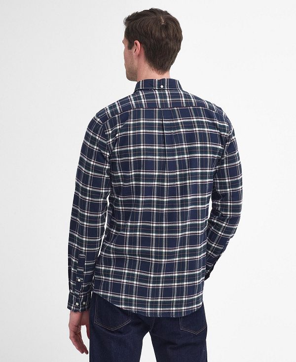 Barbour Drumhill Tailored Long Sleeved Shirt Mørkeblå | BABO87806