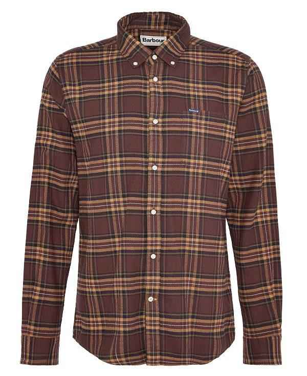 Barbour Drumhill Tailored Long Sleeved Shirt Brune | BABO87808