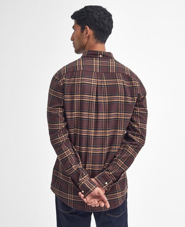 Barbour Drumhill Tailored Long Sleeved Shirt Brune | BABO87808