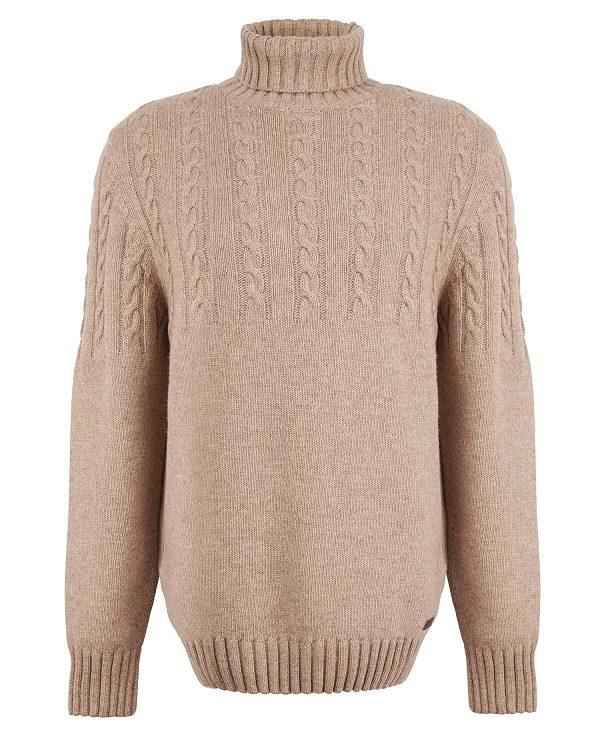 Barbour Duffle Cable-knit Jumper Beige | BABO88516