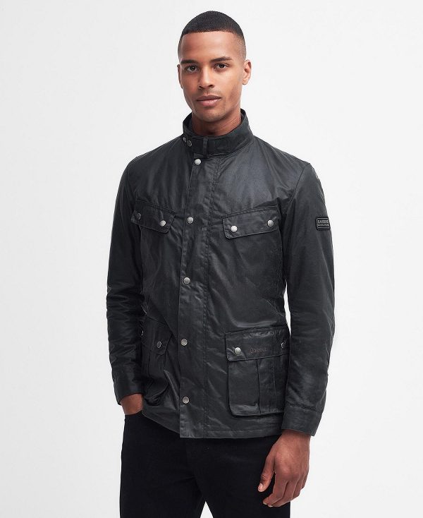 Barbour Duke Wax Jacket Sort | BABO87172