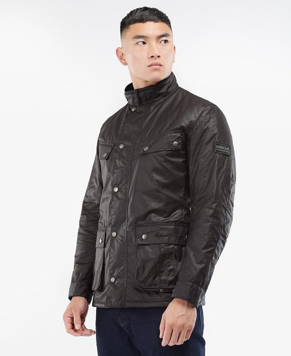 Barbour Duke Wax Jacket Sort | BABO87173