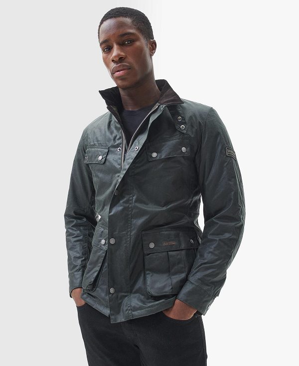 Barbour Duke Wax Jacket Sort | BABO87182