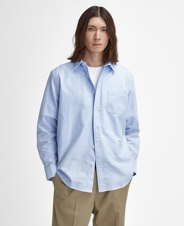 Barbour Dunand Oversized Long-sleeved Oxford Shirt Blå | BABO87928