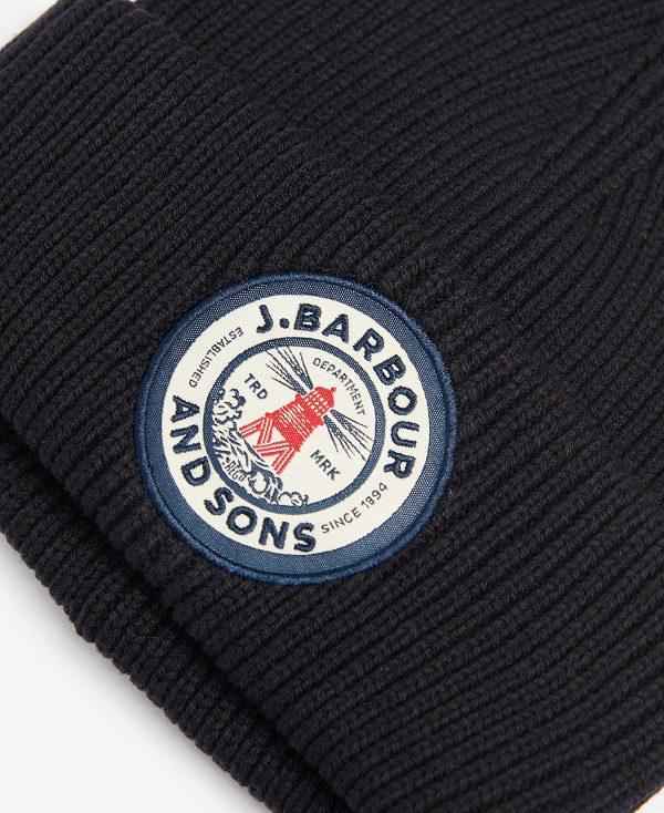 Barbour Dunford Beanie Mørkeblå | BABO89056