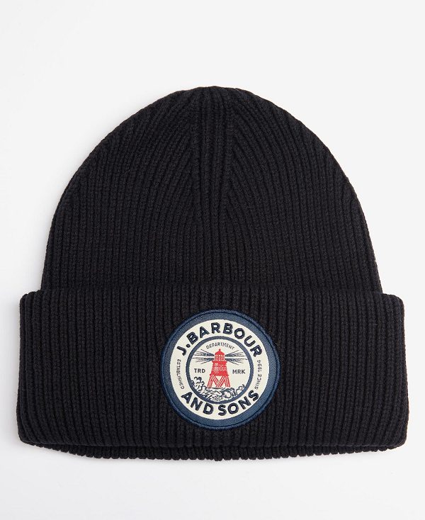 Barbour Dunford Beanie Mørkeblå | BABO89056