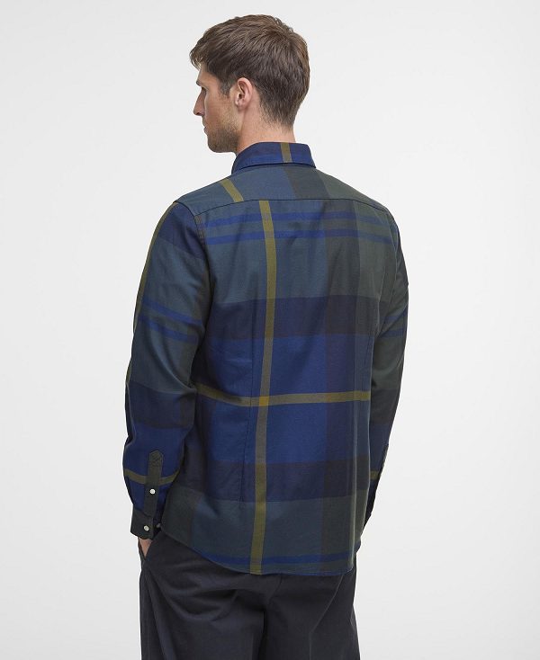 Barbour Dunoon Taillored Fit Shirt Blå Grå | BABO87838