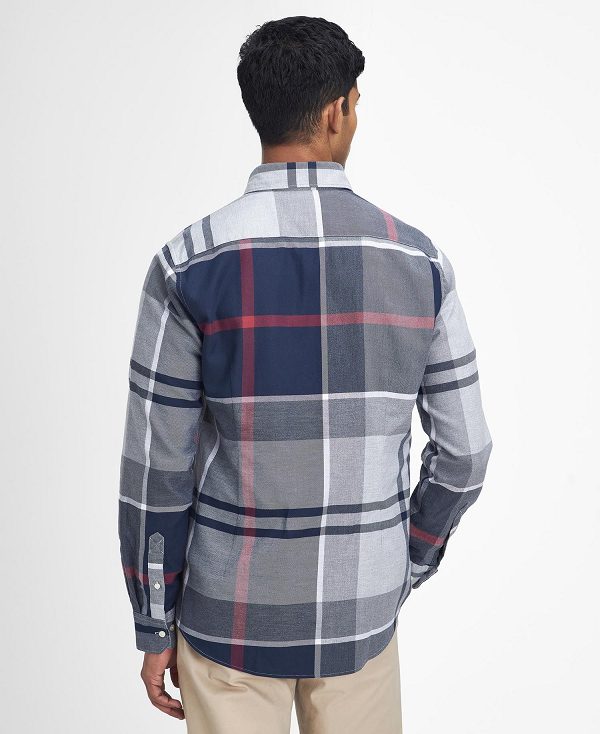 Barbour Dunoon Tailored Long-sleeved Shirt Blå | BABO87839