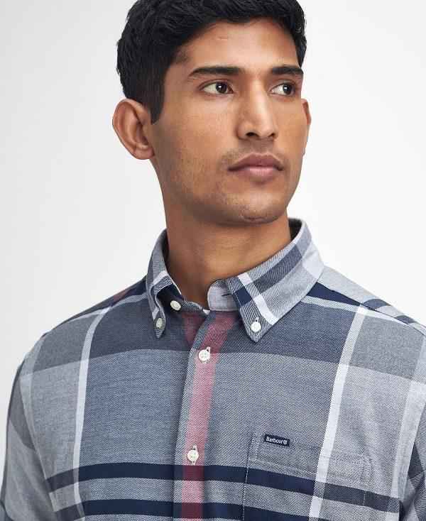 Barbour Dunoon Tailored Long-sleeved Shirt Blå | BABO87839