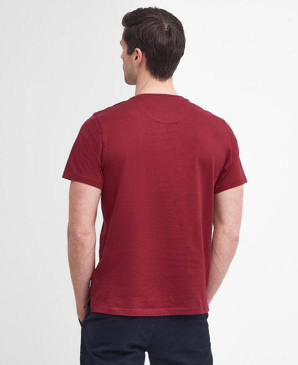 Barbour Durness Pocket T-shirt Rød | BABO88414