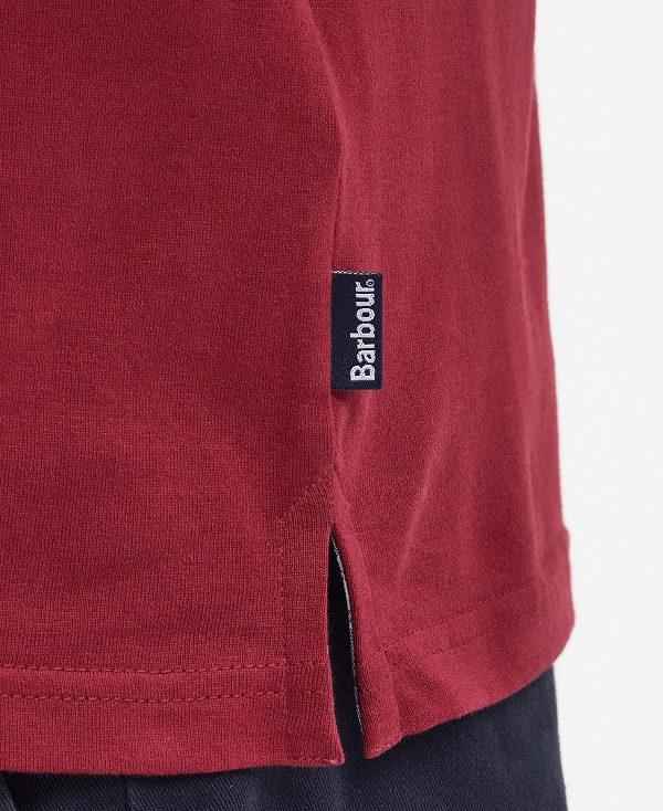 Barbour Durness Pocket T-shirt Rød | BABO88414