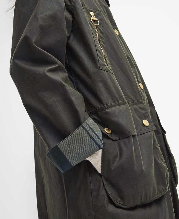 Barbour Ebberston Waxed Jacket Grøn | BABO89236