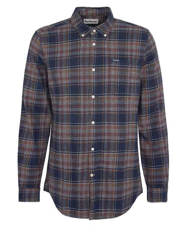 Barbour Eddleston Tailored Shirt Mørkeblå | BABO87659