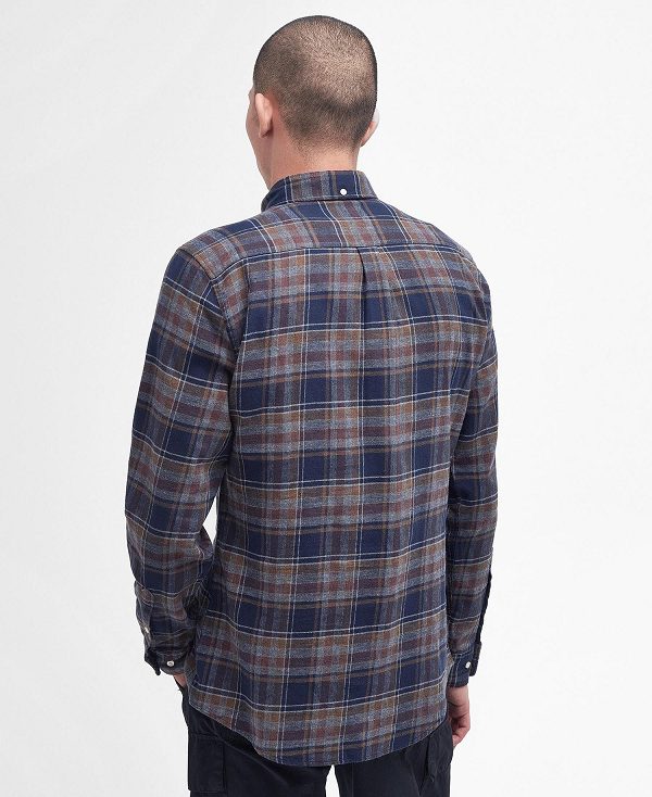 Barbour Eddleston Tailored Shirt Mørkeblå | BABO87659