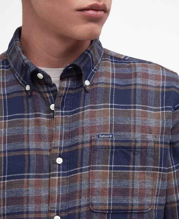 Barbour Eddleston Tailored Shirt Mørkeblå | BABO87659