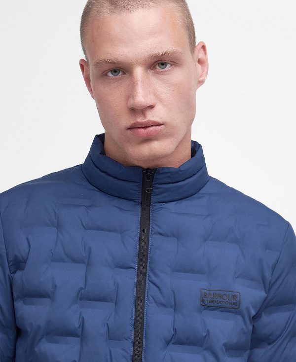 Barbour Edge Quilted Jacket Dyb Blå | BABO87332