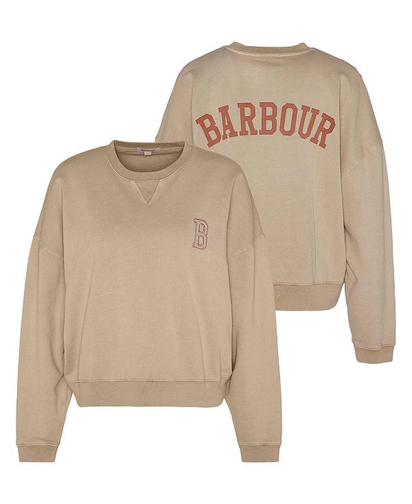 Barbour Elisha Logo Sweatshirt Hvide | BABO89806