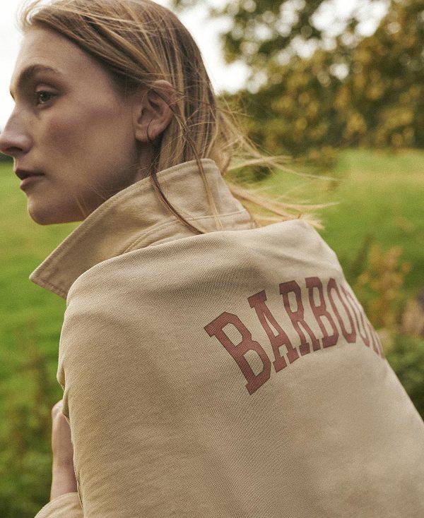 Barbour Elisha Logo Sweatshirt Hvide | BABO89806